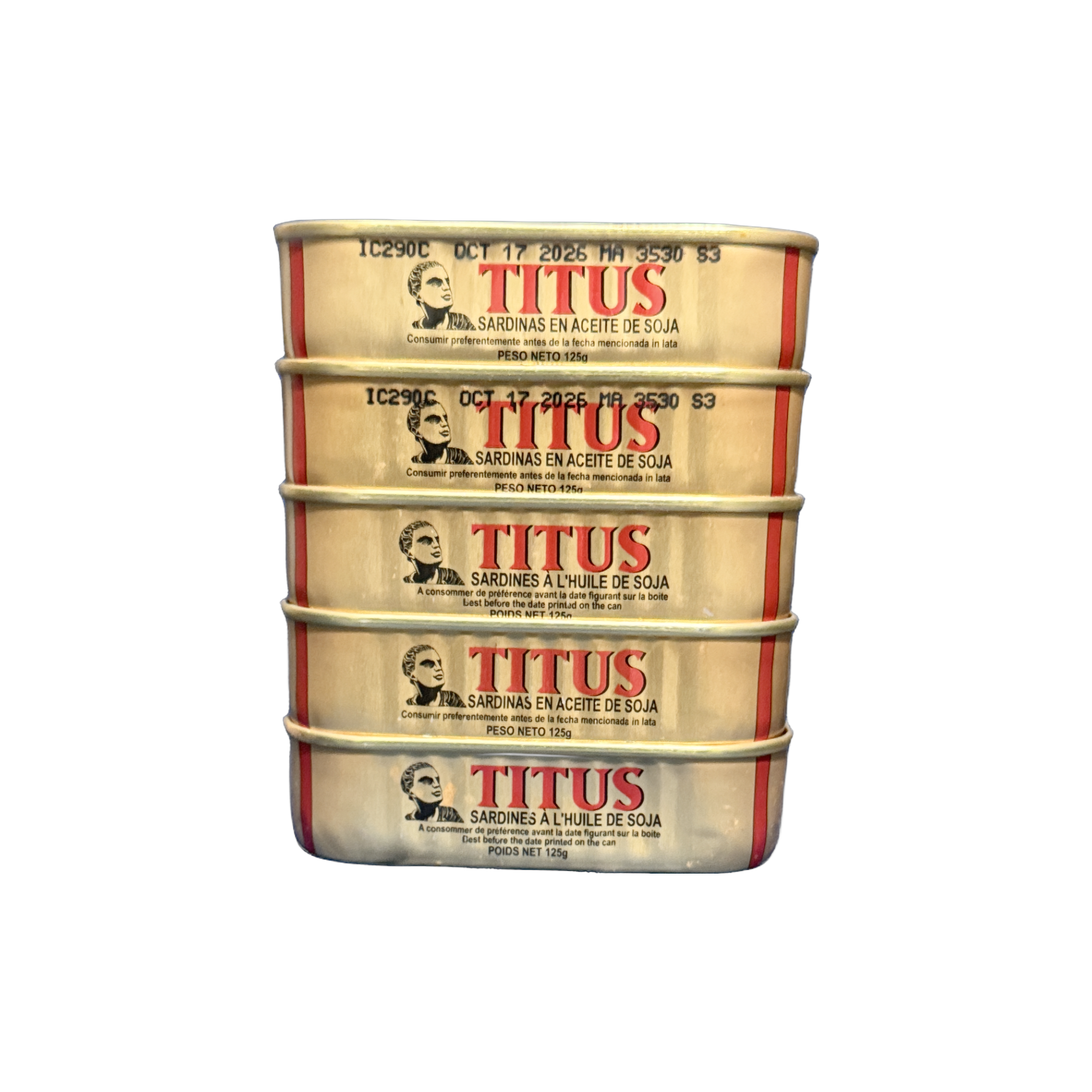 Titus sardines and soybean oil -5 pack