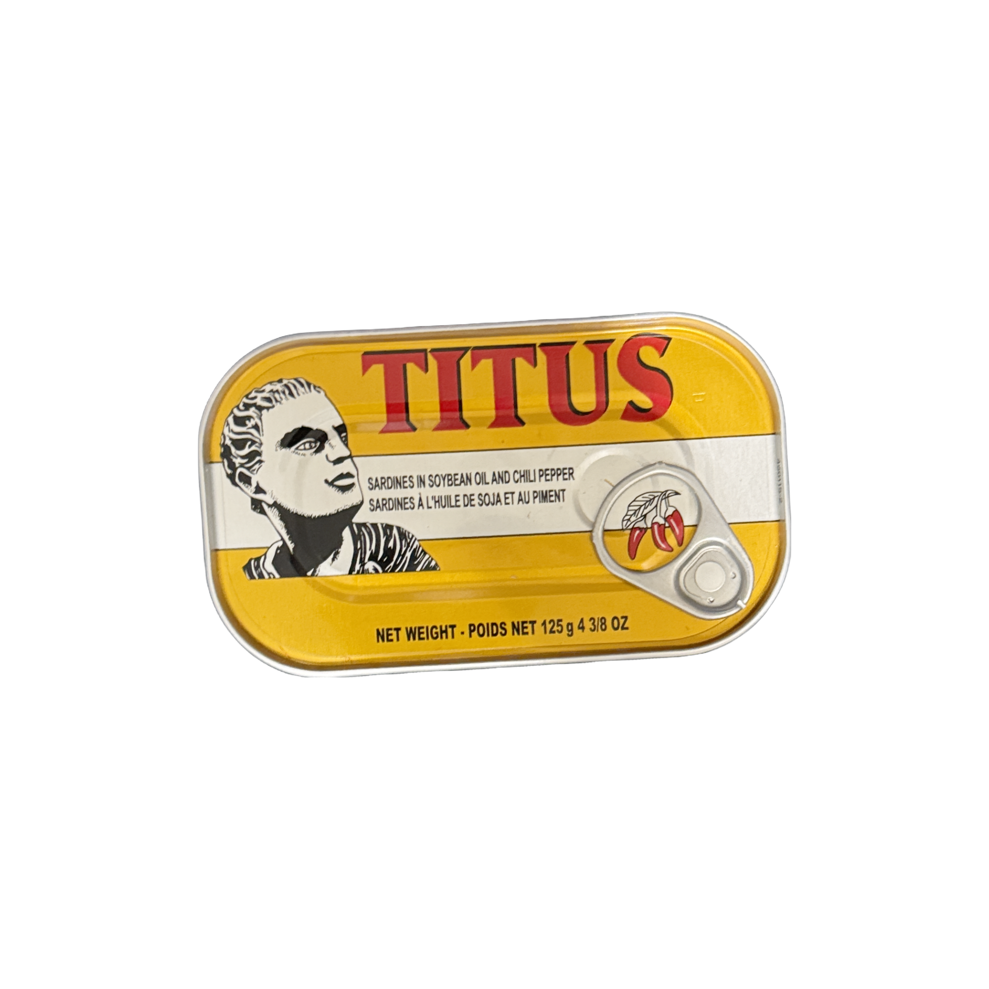 Hot Titus sardine with chili pepper pack of one