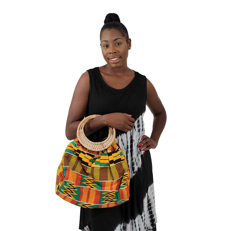 Colors of Ghana kente purse