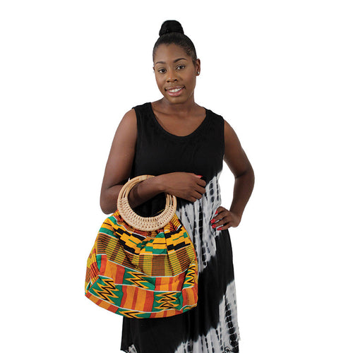 Colors of Ghana kente purse